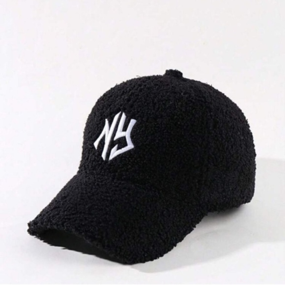 ✨NEW NY Lamb Wool Sherpa khaki black baseball Winter ❄️ trucker cap hat 🧢
